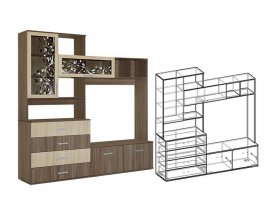 Центральная секция Альтернатива в Бородино - borodino.mebel-nsk.ru | фото