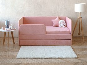 Диван-кровать Happy (коралловый) в Бородино - borodino.mebel-nsk.ru | фото