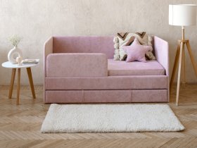 Диван-кровать Happy (розовый) в Бородино - borodino.mebel-nsk.ru | фото