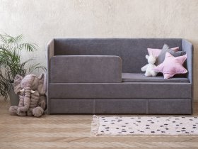 Диван-кровать Happy (темно-серый) в Бородино - borodino.mebel-nsk.ru | фото