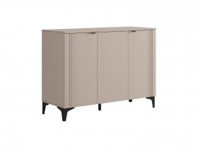 Комод 3 Рич (кашемир/фрапучино матовый/черный) в Бородино - borodino.mebel-nsk.ru | фото