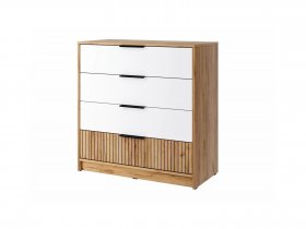 Комод КМ-001 Ивис (дуб крафт золотой/белый) в Бородино - borodino.mebel-nsk.ru | фото