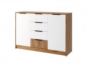 Комод КМ-002 Ивис (дуб крафт золотой/белый) в Бородино - borodino.mebel-nsk.ru | фото