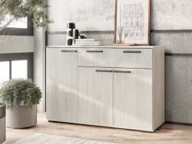 Комод Стандарт-4 NEW (дуб крафт белый) в Бородино - borodino.mebel-nsk.ru | фото