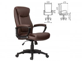Кресло офисное BRABIX Enter EX-511, коричневое в Бородино - borodino.mebel-nsk.ru | фото