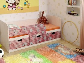 Кровать детская с ящиками 1,86 Минима Hello Kitty в Бородино - borodino.mebel-nsk.ru | фото