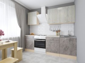 Модульная кухня Йота (пикард/цемент) в Бородино - borodino.mebel-nsk.ru | фото