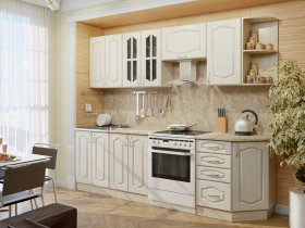 Модульная кухня Классика-1 (дуб молочный) в Бородино - borodino.mebel-nsk.ru | фото