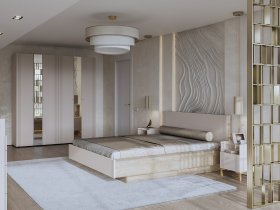 Модульная спальня Одетта (дуб эндгрей/меланж) в Бородино - borodino.mebel-nsk.ru | фото
