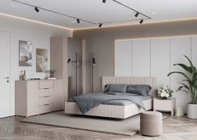 Модульная спальня «Тефия» (тефия/софт сантьяго) в Бородино - borodino.mebel-nsk.ru | фото