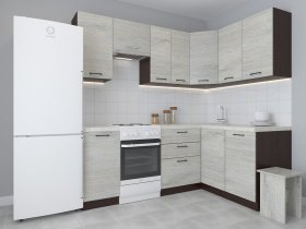 Модульная угловая кухня 1,4м*2,1м Лада (пикард) в Бородино - borodino.mebel-nsk.ru | фото