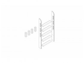 Пакет №10 Прямая лестница и опоры для двухъярусной кровати Соня в Бородино - borodino.mebel-nsk.ru | фото