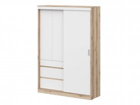 Шкаф-купе (1,5м) Брауни (дуб делано/белый) в Бородино - borodino.mebel-nsk.ru | фото