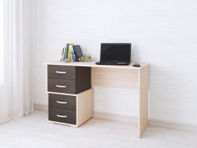 Стол письменный Сити-2 (венге/дуб молочный) в Бородино - borodino.mebel-nsk.ru | фото