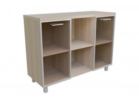 Тумба многофункциональная со стеклом (бронза) Президент-ПРО Пр504 в Бородино - borodino.mebel-nsk.ru | фото