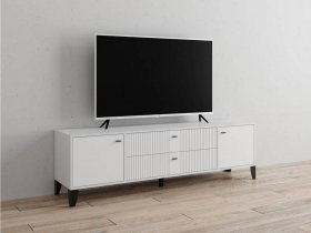 Тумба под ТВ Парус-10 (белый/белый снег) в Бородино - borodino.mebel-nsk.ru | фото