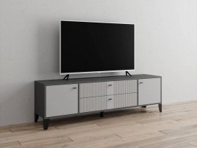 Тумба под ТВ Парус-10 (графит/светло-серый) в Бородино - borodino.mebel-nsk.ru | фото
