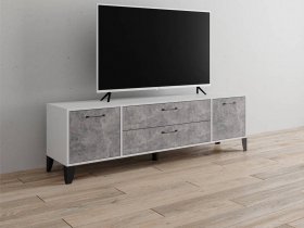 Тумба под ТВ Парус-13 (белый/ателье светлое) в Бородино - borodino.mebel-nsk.ru | фото